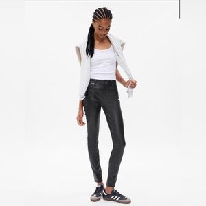 Mid Rise Vegan Leather True Skinny Pants